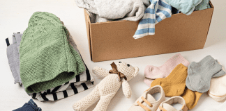 Baby stuff getting packed away.