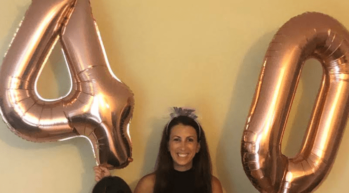 A woman turning 40.