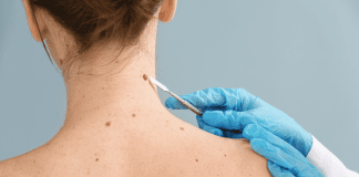 A woman being examined.