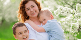 The Youngest Child Syndrome A mother with her two young sons.