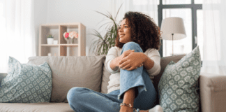 Living with Bipolar II Disorder A woman sitting on the couch.