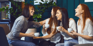 Mommy Wine Culture: Time to Go Dry with Your Mom Tribe Moms hanging out drinking tea.