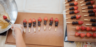 Celebrate National Fresh Fruit and Vegetable Month with Tanghulu Making Tanghulu.