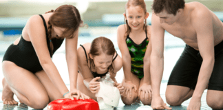 Learning how to practice CPR and water safety.