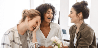 Giving Thanks for My Girls (& Good TV) Women friends talking.