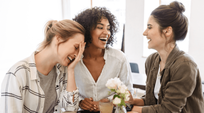 Giving Thanks for My Girls (& Good TV) Women friends talking.