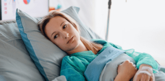 Advocating for Your Health A woman in a hospital bed.