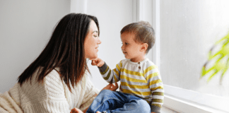 New Year, Be You A mom with her son.