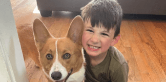 Never Satisfied A boy and his dog.