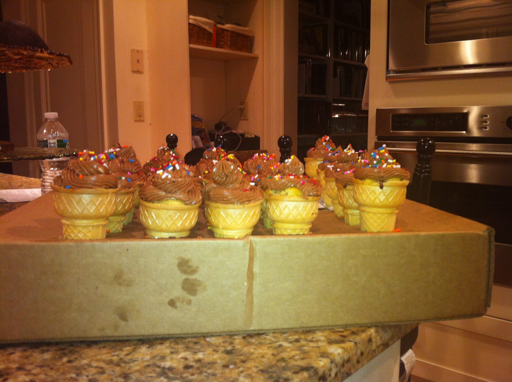 Cupcake ice cream cones.