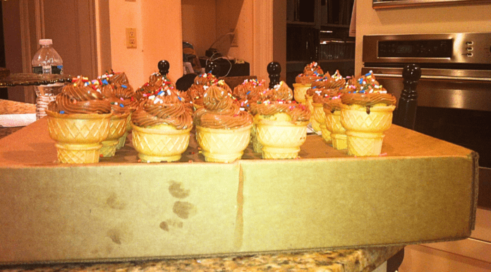 Ice cream cone cupcakes.