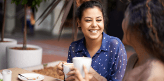 Meeting your younger self for coffee.