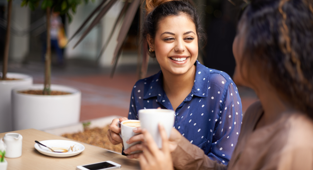 Meeting your younger self for coffee.