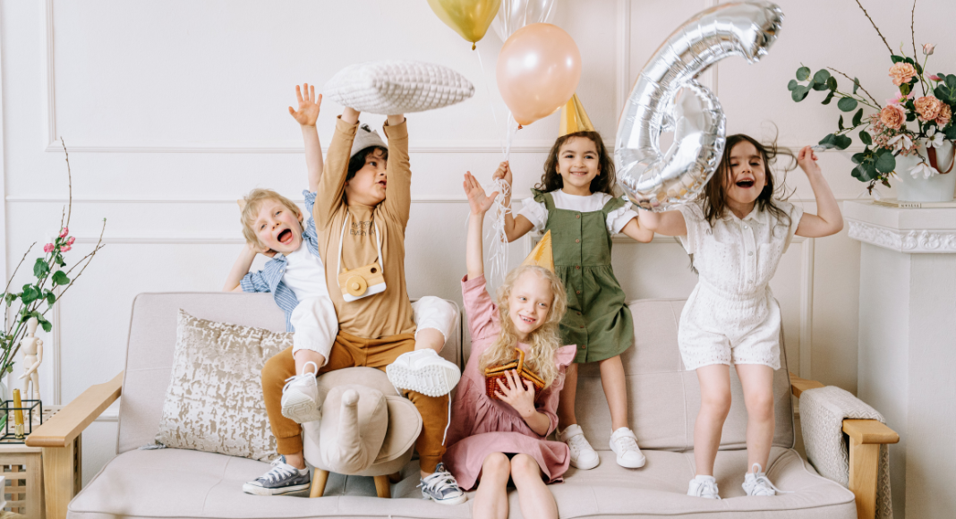 Kids celebrating a birthday.