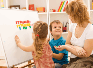A mom going back to work as a preschool teacher.