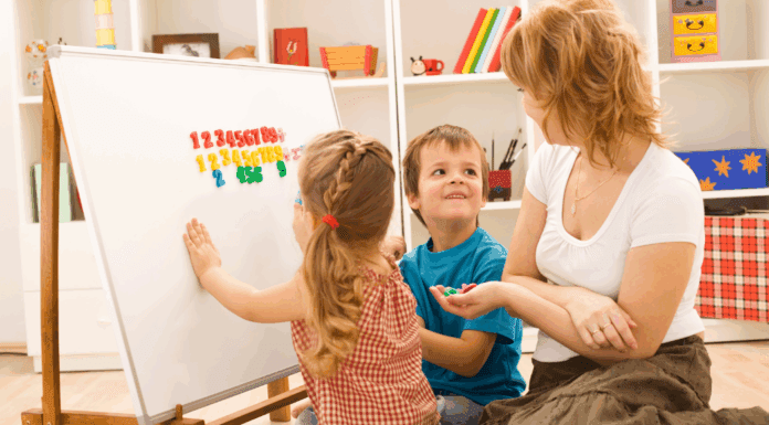 A mom going back to work as a preschool teacher.