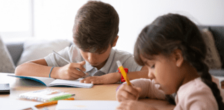 Make a Book Day Children writing a book