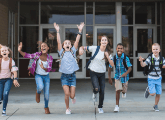 The End-of-Year Emotions Kids running out of school.