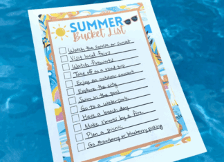 A summer bucket list.
