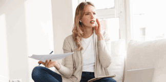 The Time I Didn’t Worry A woman on the phone.