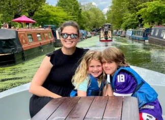 Jess H and Kids on a river boat in London