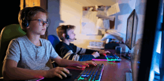 Monitoring Your Child’s Online Activity Kids playing online on computers.