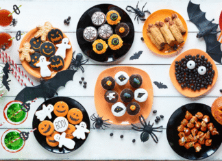 From Candy Cravings to Crushed Goals: Balancing Halloween Treats and Fitness A table of Halloween treats.