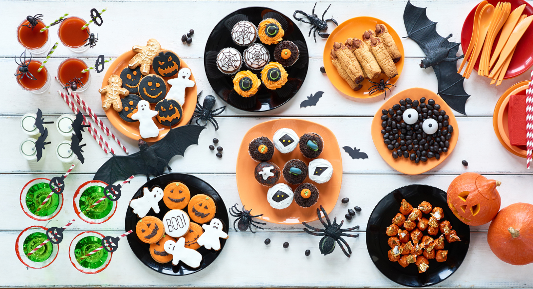 A table of Halloween treats.