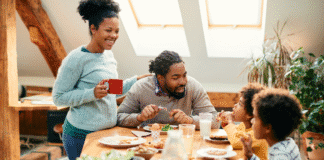 Break Fast: Why You Should Stop and Eat Breakfast A family eating breakfast.