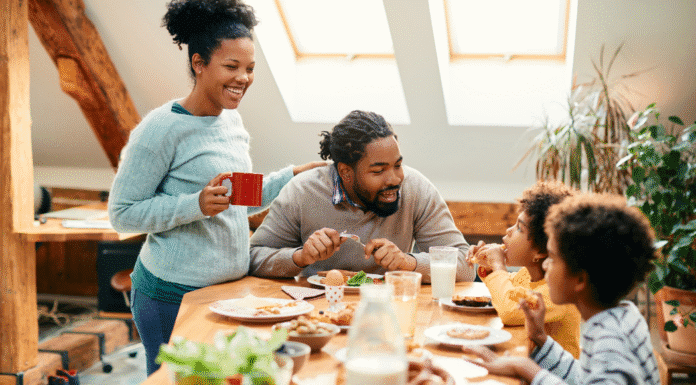 Break Fast: Why You Should Stop and Eat Breakfast A family eating breakfast.
