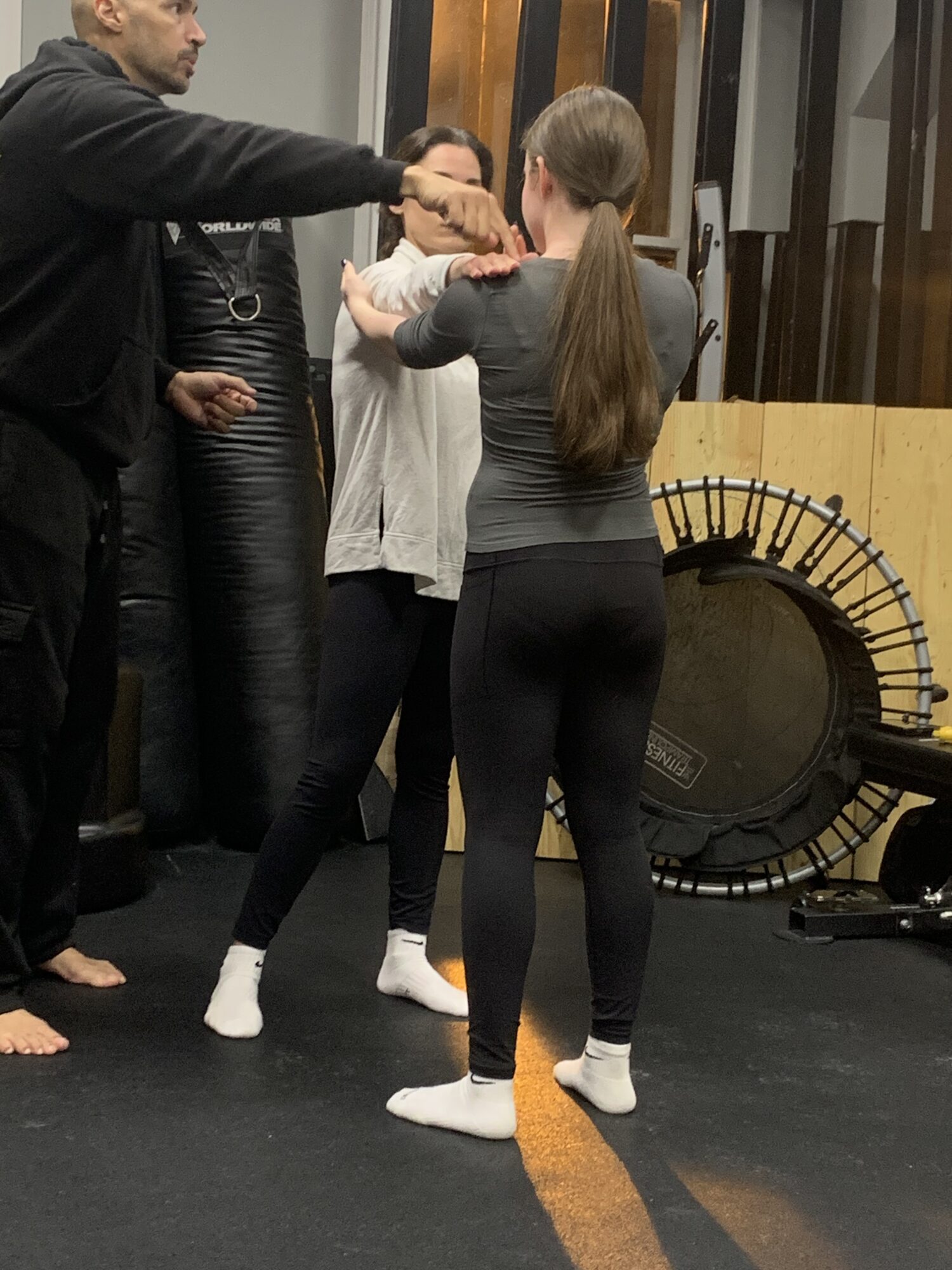 Teaching self-defense.