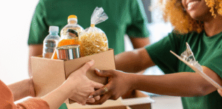 A food donation box.