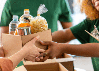 A food donation box.