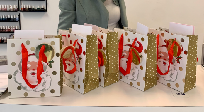 A Professional Shopper’s Guide to Practical Gifting A row of gift bags.