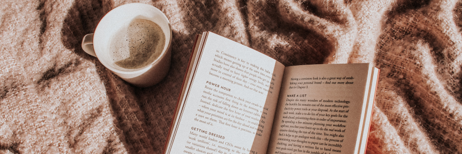 resource topics - wellness (1) A book and cup of coffee.