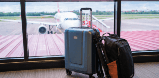 Luggage at the airport.