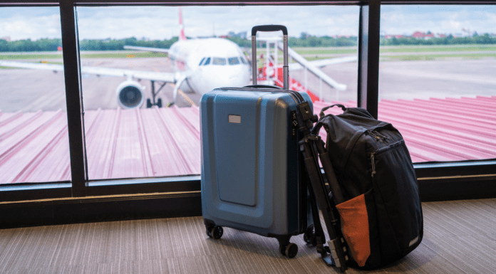 A SoCo Girls’ Trip Luggage at the airport.