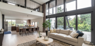 In Defense of Walls An open floor plan in a family home.