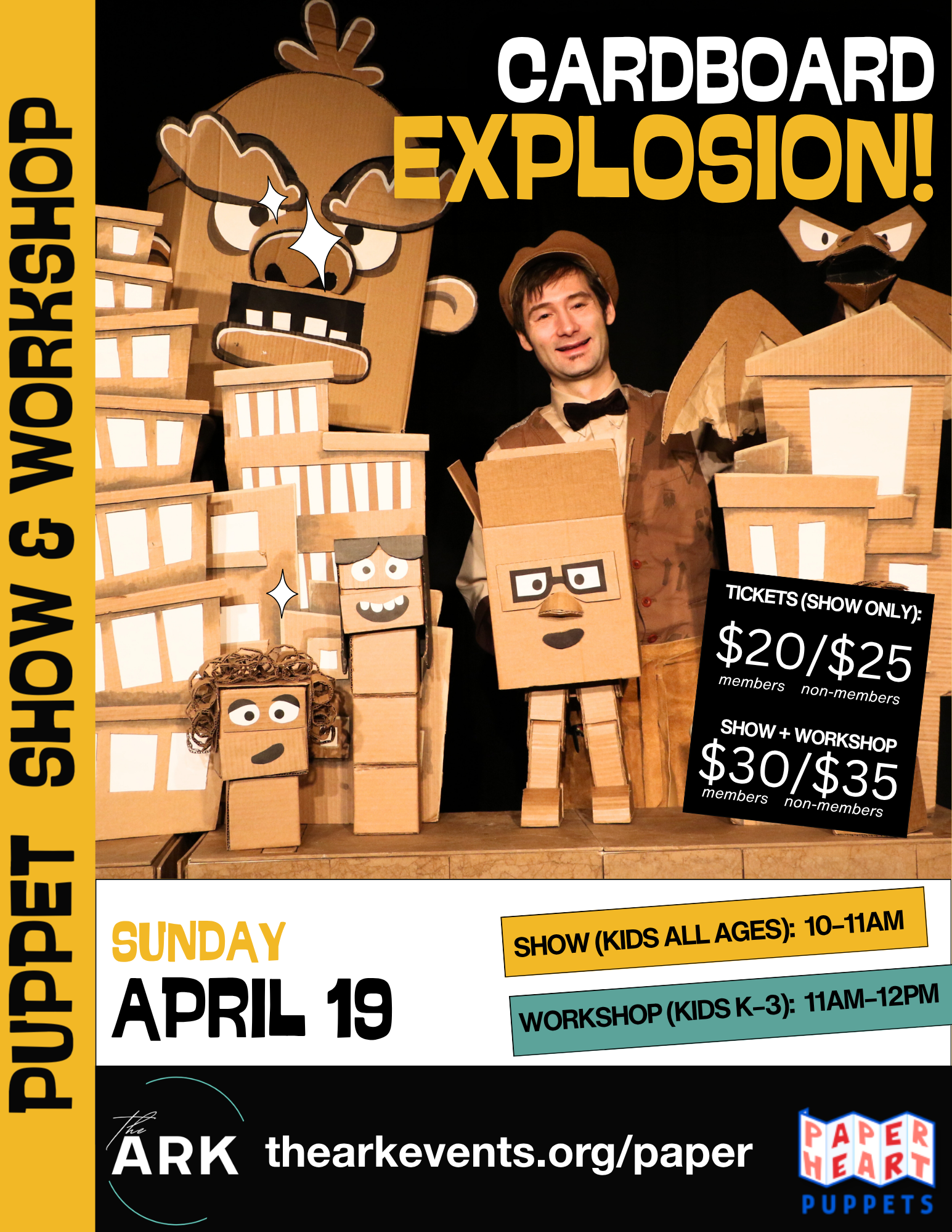 Cardboard Explosion: A Paper Heart Puppet Show & Workshop