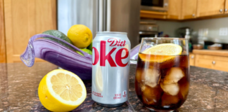 Hold the Wine and Pass Me a Fridge Cig A diet coke with lemon.