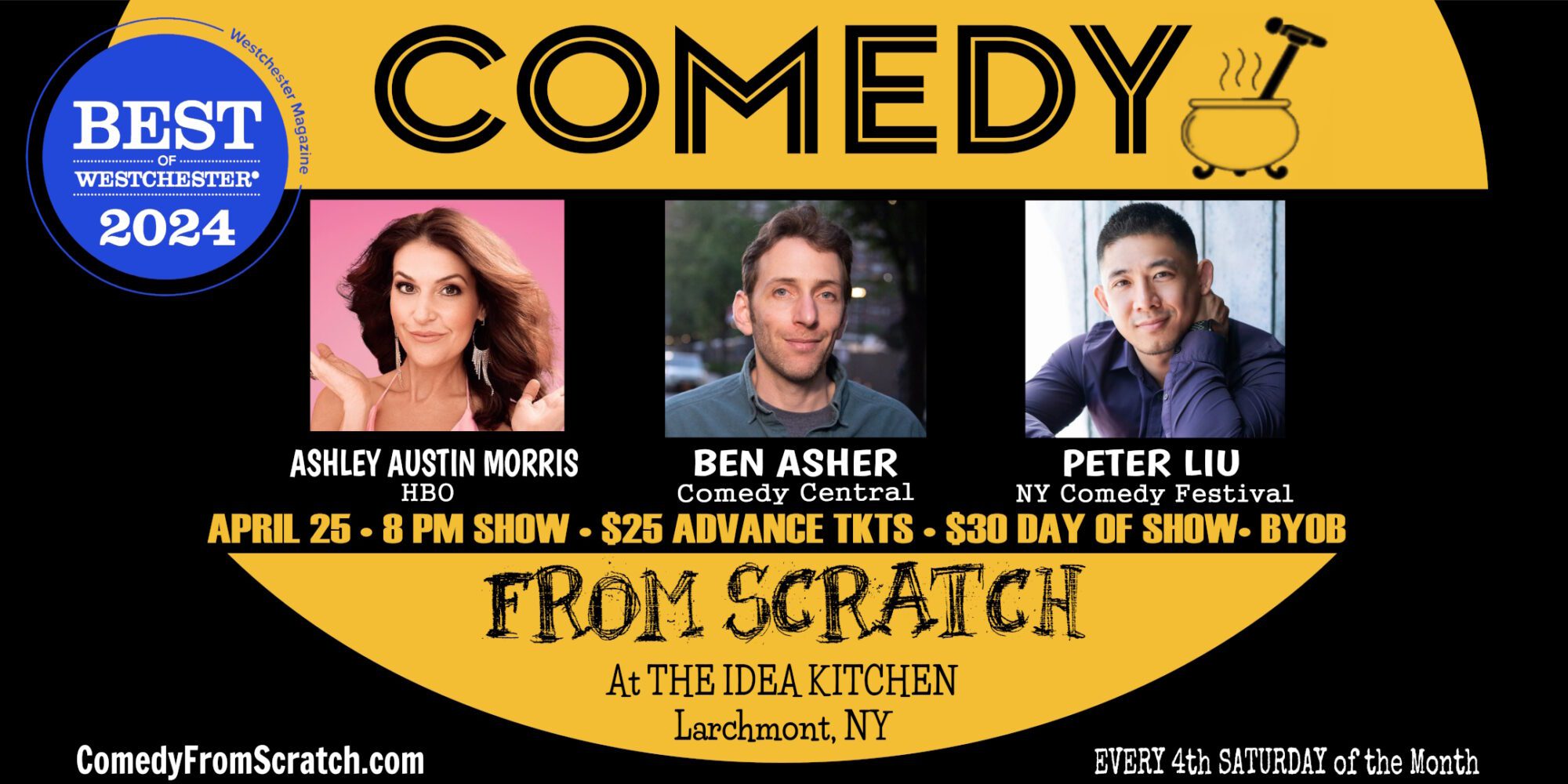 Comedy From Scratch @The Idea Kitchen w/ Ashley Austin Morris, Peter Liu & Ben Asher