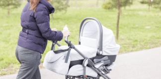 Doin’ Great: Meet Catharine A mom pushing a stroller.
