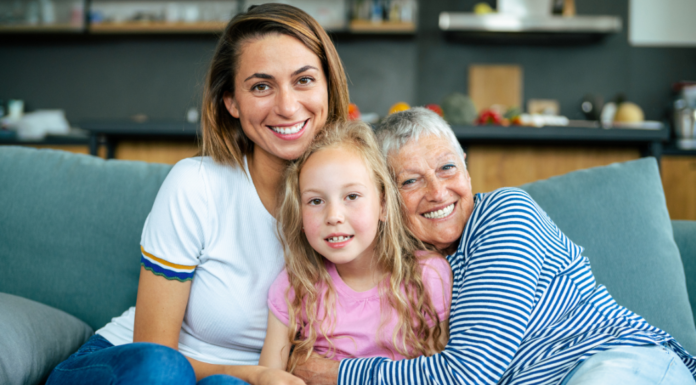 Three generations of women.