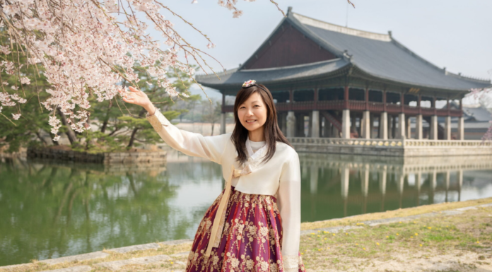 A Week in Seoul (Travel Tips to Limit the K-Drama) A woman reaching out to touch a cherry blossom.