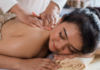 A woman getting a massage.