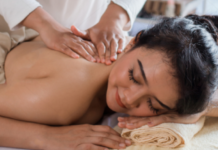 A woman getting a massage.