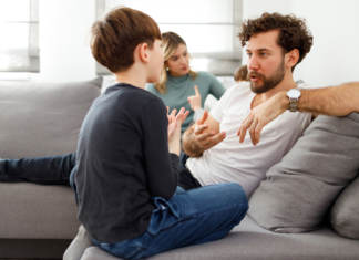 A family communicating.