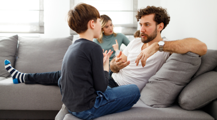 A family communicating.