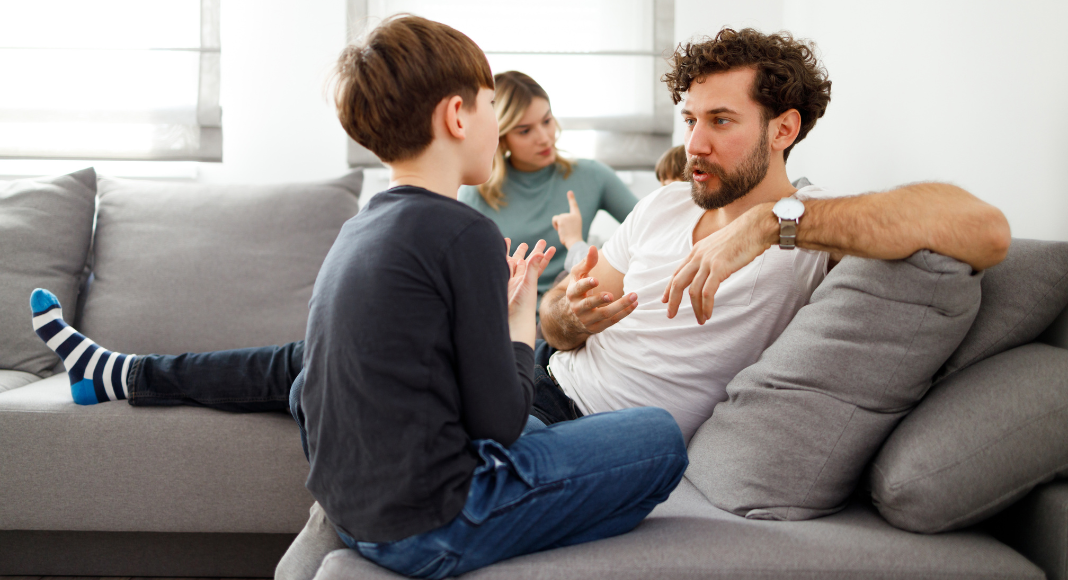 A family communicating.