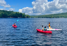 The Magic of Cousins Week at The Lake Kayaking on the lake.
